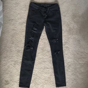 American eagle black jeggings